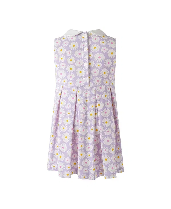 Детское платье для девочек без рукавов Daisy Jersey Dress Rachel Riley, фиолетовый — фото 2