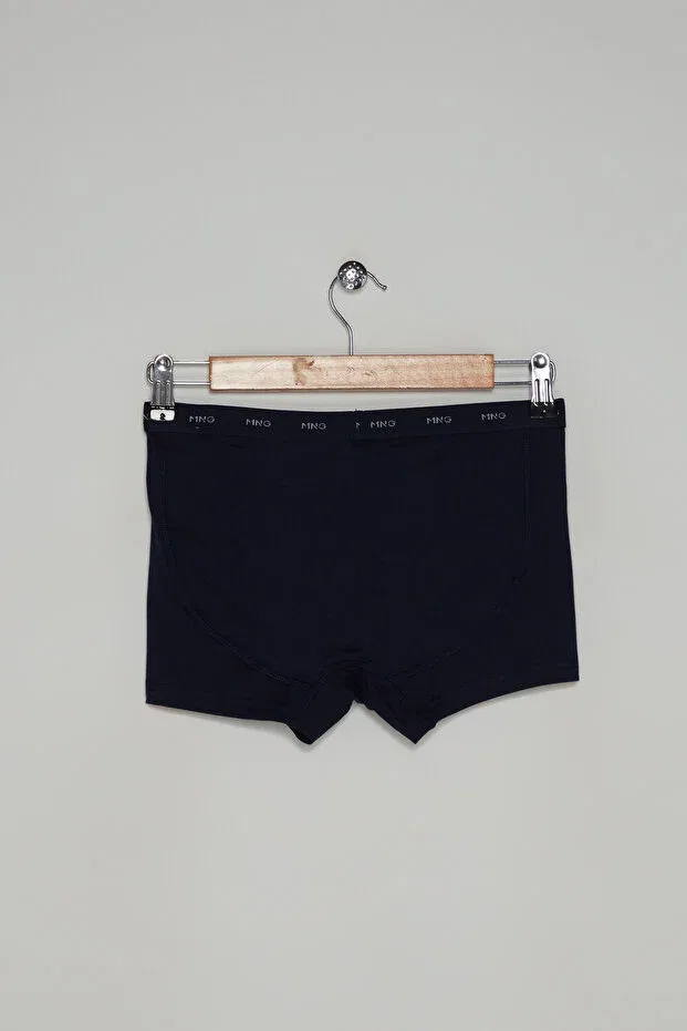 Детские шорты-боксеры для мальчиков однотонные Mango Kids, Navy Blue