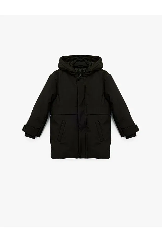 Детское пальто для девочек с принтом Koton, Black