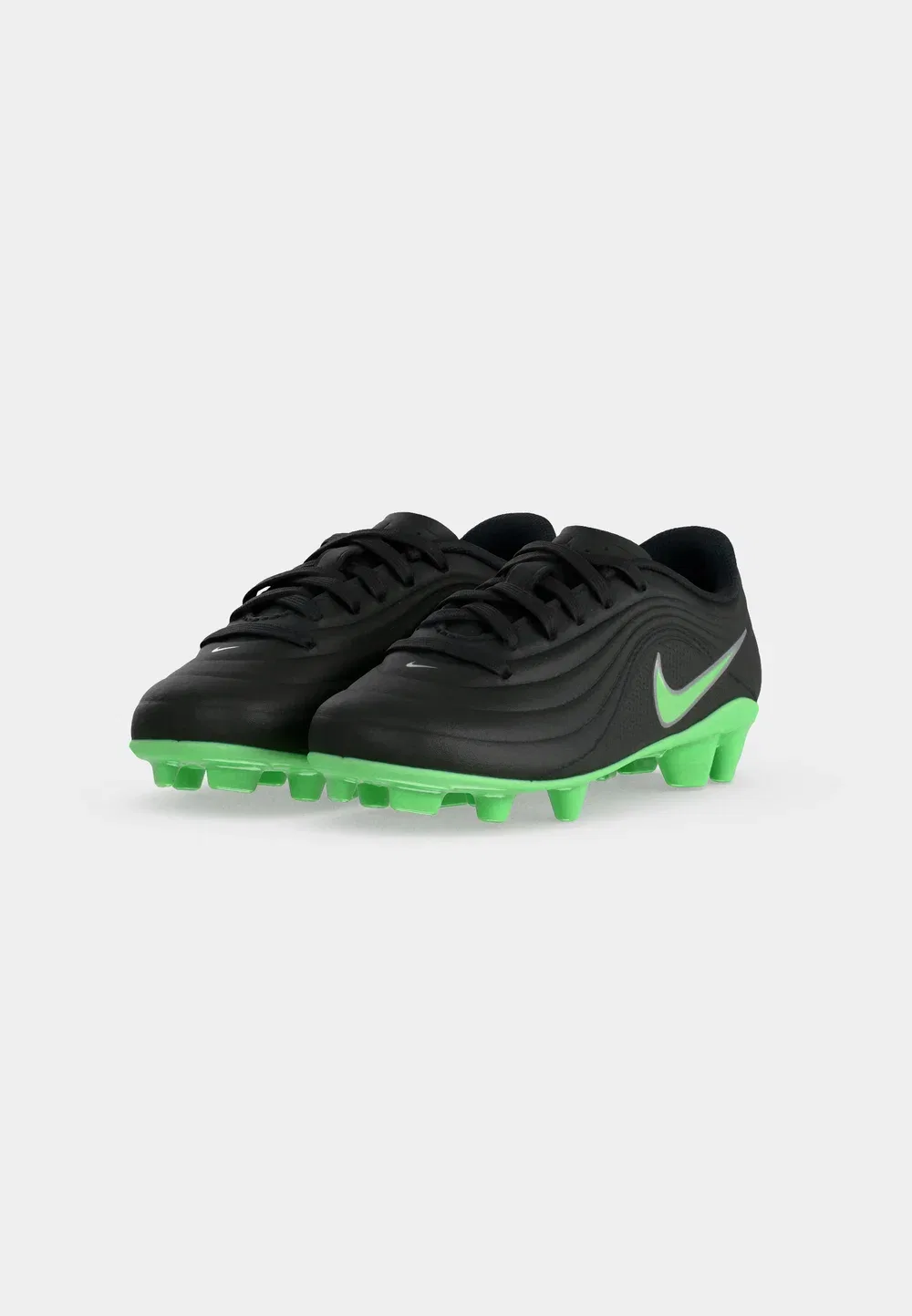 Детские футбольные бутсы Tiempo Maestro Club FG/MG унисекс для искусственного газона Nike Performance, Black/Illusion Green — фото 3