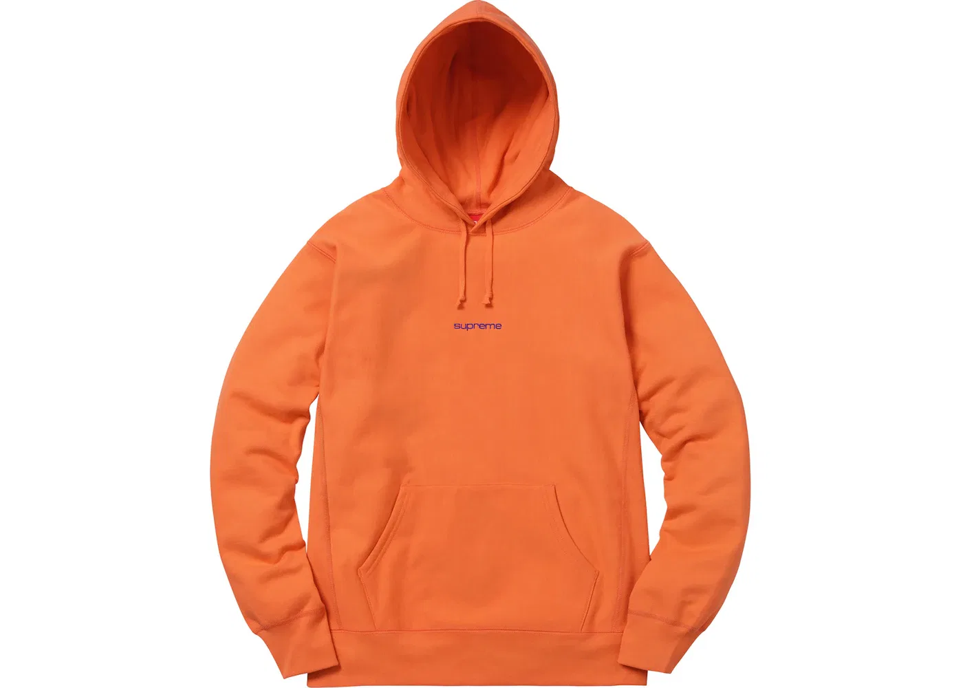 Мужской худи с принтом Supreme Compact Logo Hoodie, Bright Orange