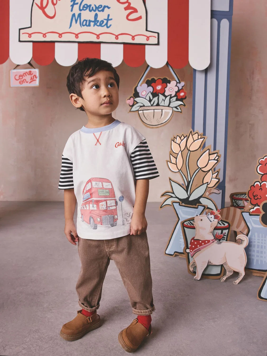 Футболка с автобусом Cath Kidston Next, белый — фото 2