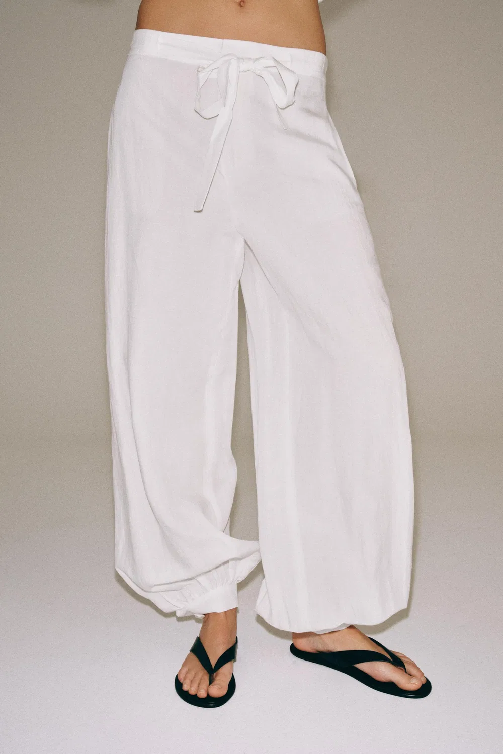 Брюки Саруэль из коллекции ZW ZARA, White — фото 2