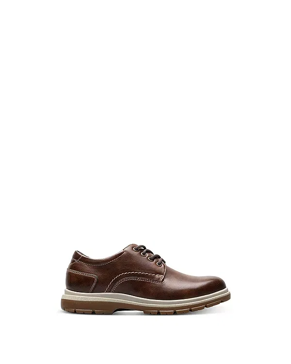 Детские классические туфли для мальчиков на шнуровке Lookout Jr. Plain Toe Oxfords Florsheim Kids, Chestnut — фото 3