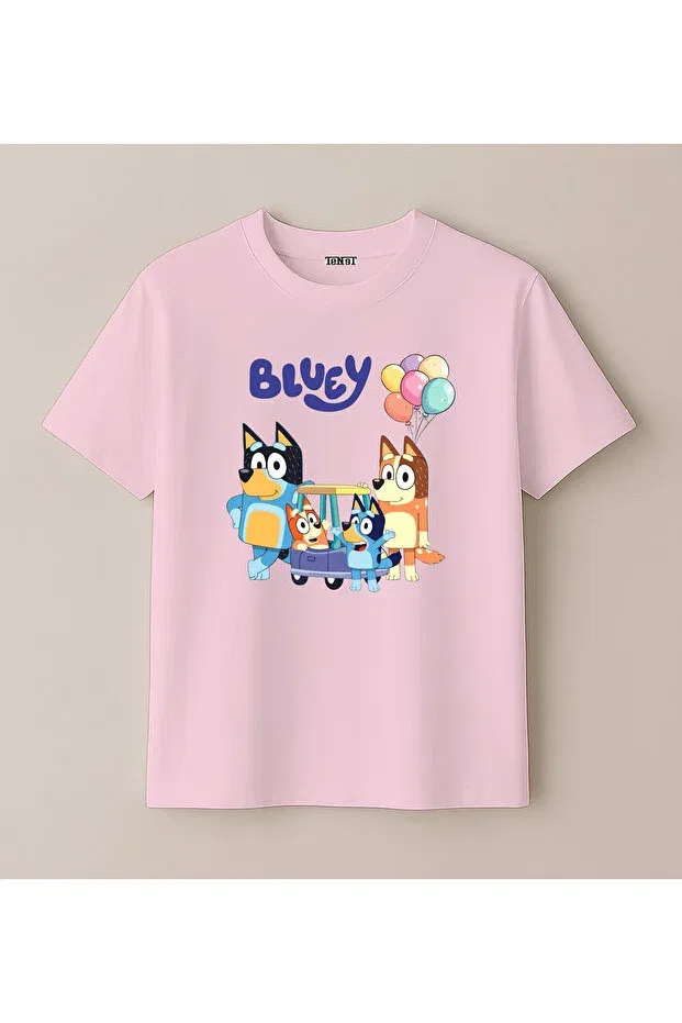 Детская футболка для мальчиков с принтом Bluey Blitzist, Candy Pink