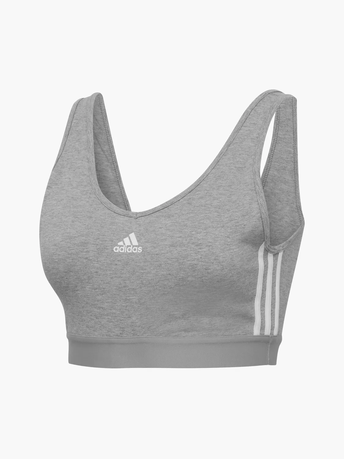 Женский спортивный топ облегающий крой Adidas, серый