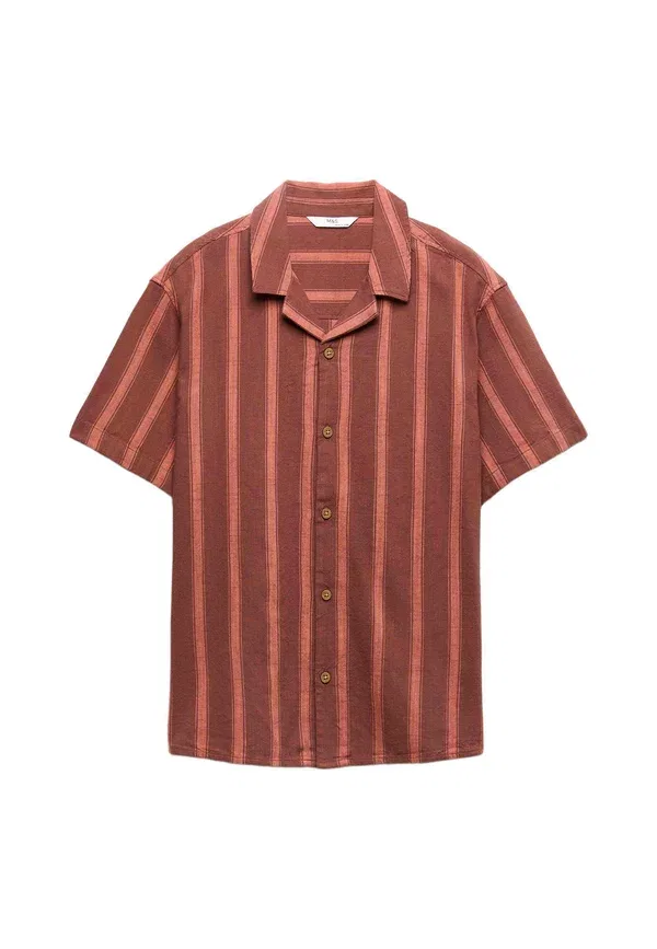 Рубашка полосатая Shirt Marks & Spencer, Red Mix, красный