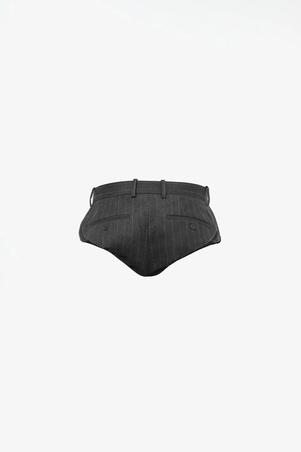 Шорты в полоску из 100% шерсти, лимитированная серия ZARA, темно-зеленый — фото 4