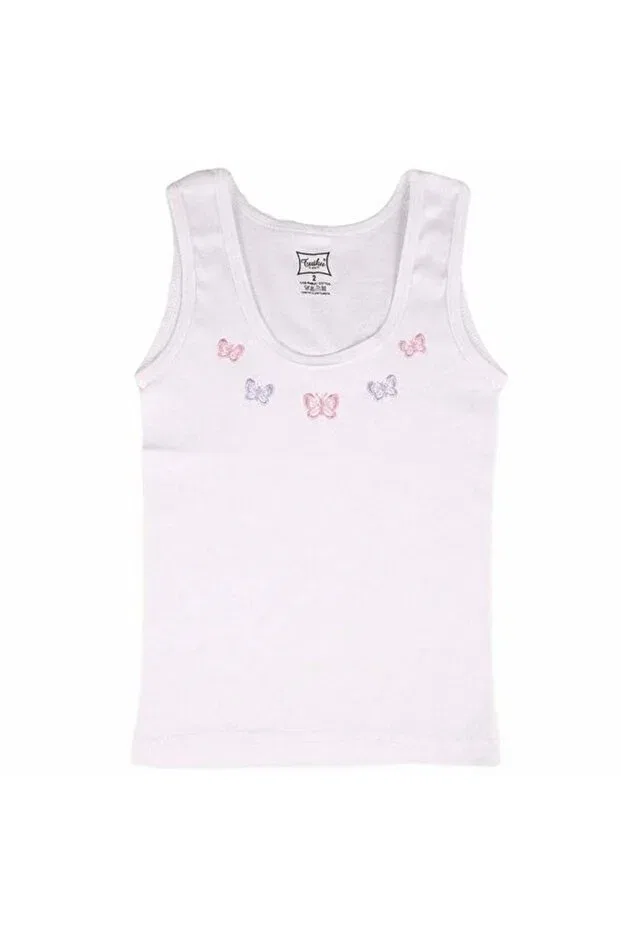 Детская майка на бретельках для девочек Athlete Tkc0166 Tutku, White