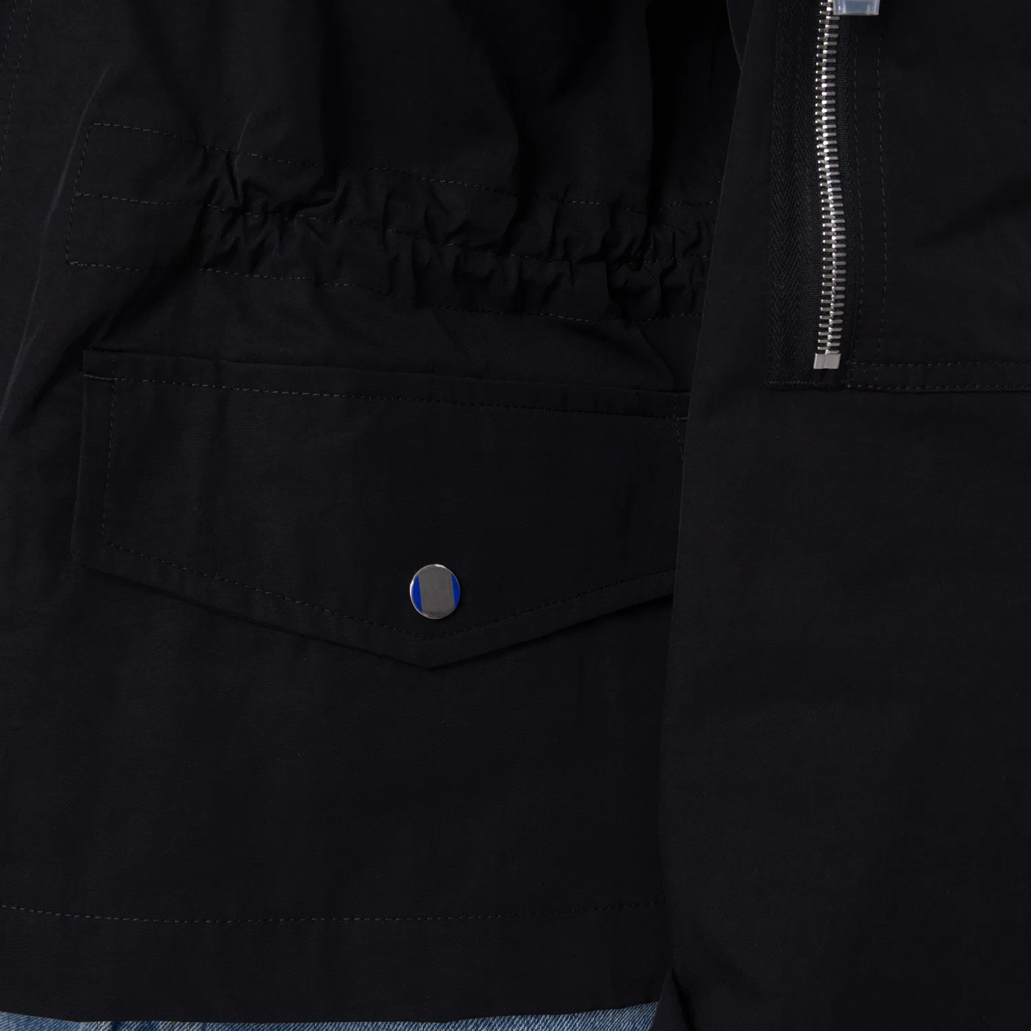 Парка с капюшоном укороченная Nylon Cotton Short Hooded Parka Burberry, Black — фото 3