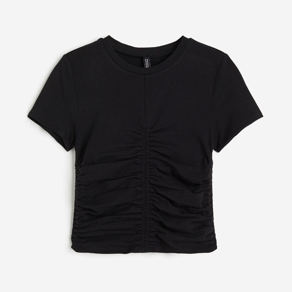 

Топ H&M Gathered Jersey, черный