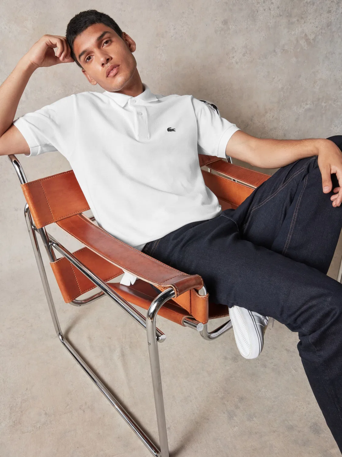 Поло, классическая модель L.12.12 Lacoste, белый — фото 2