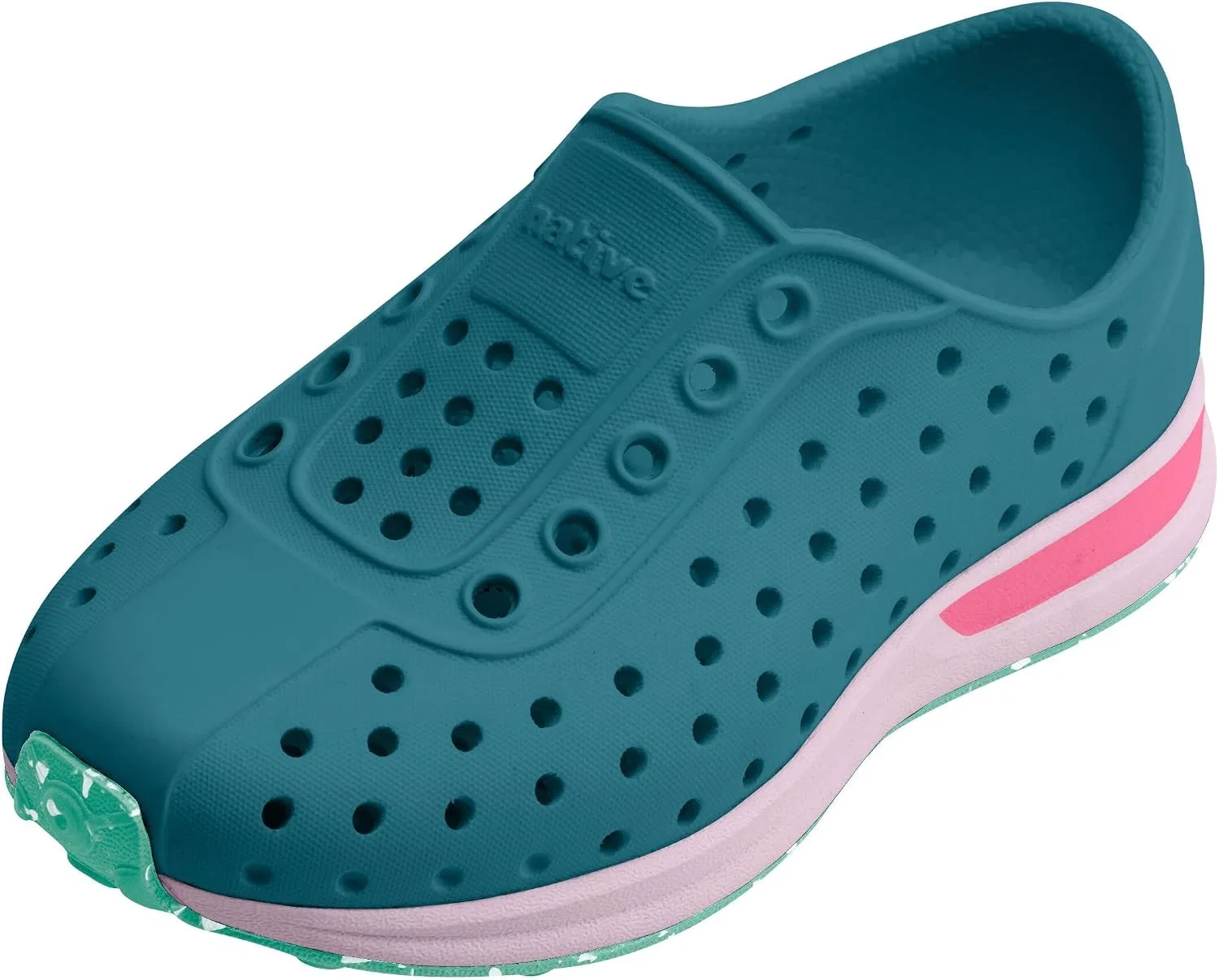 Детские кроссовки Robbie Block Native Shoes, Faded Glory Blue/Barely Pink/Flamingo Pink/Fresco Speckle Rubber