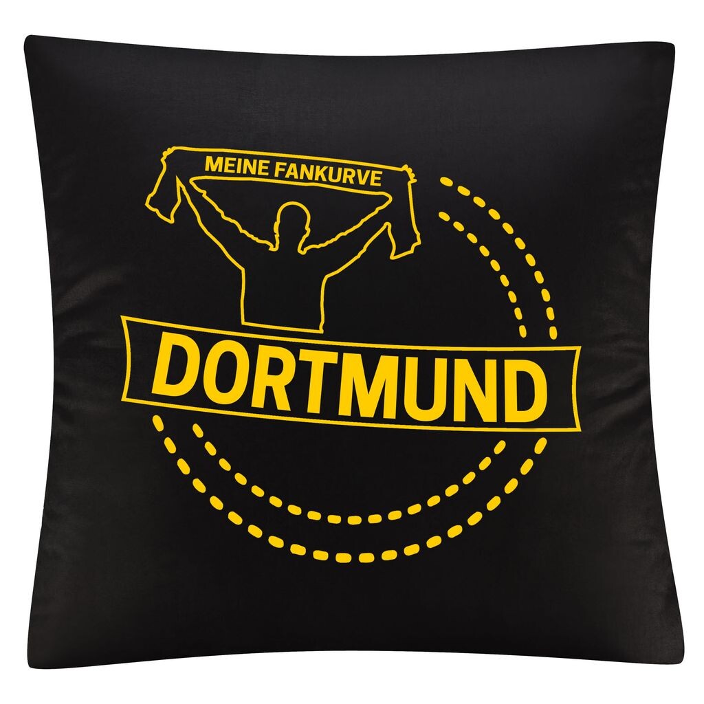 

Чехол на подушку multifanshop - Dortmund - My Fan Curve, черный, один размер