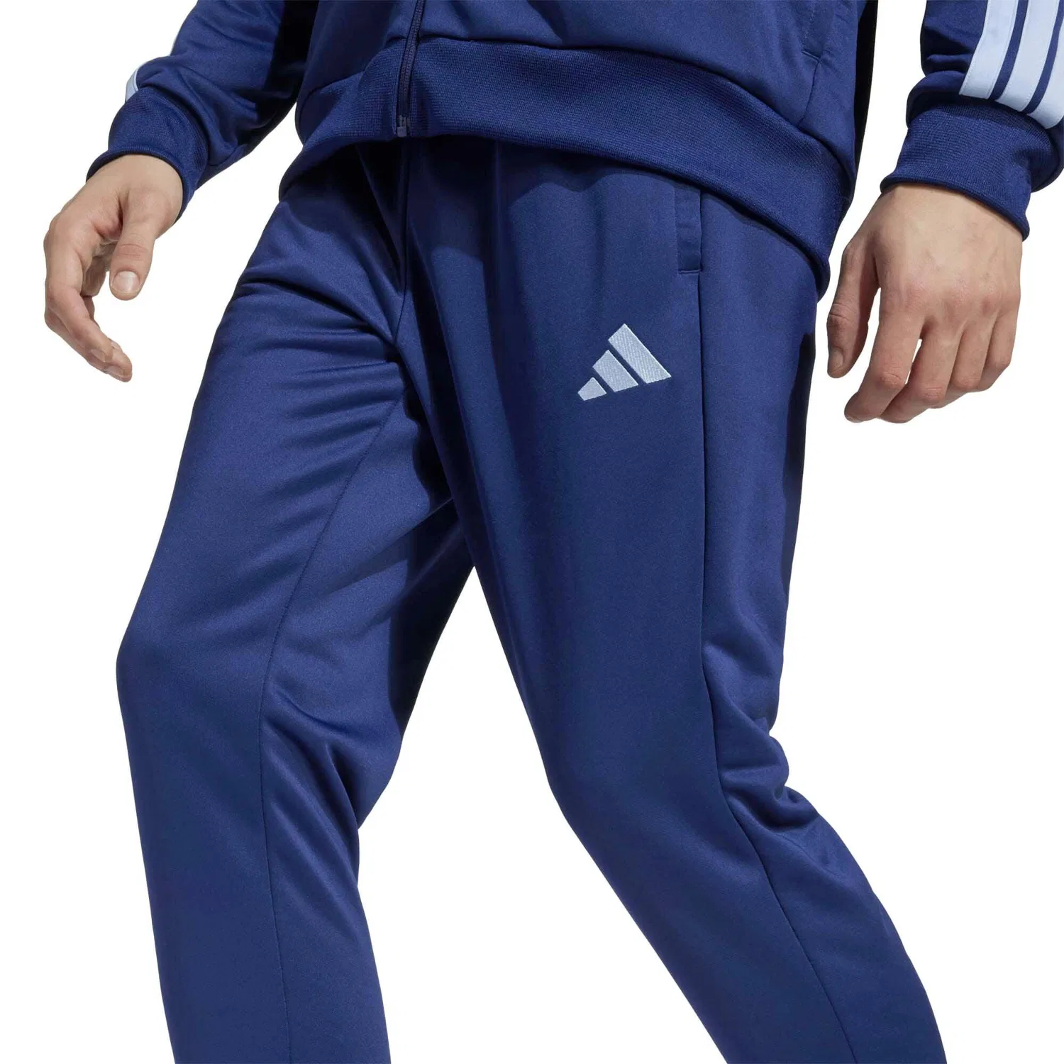 Мужской спортивный костюм из футера 3S French Terry Tracksuit Adidas, Dunkelblau — фото 4