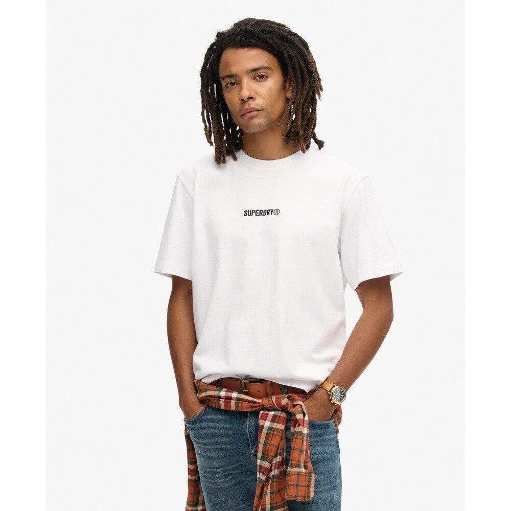 Мужская футболка с принтом Micro Logo Graphic Superdry, Weiss — фото 3