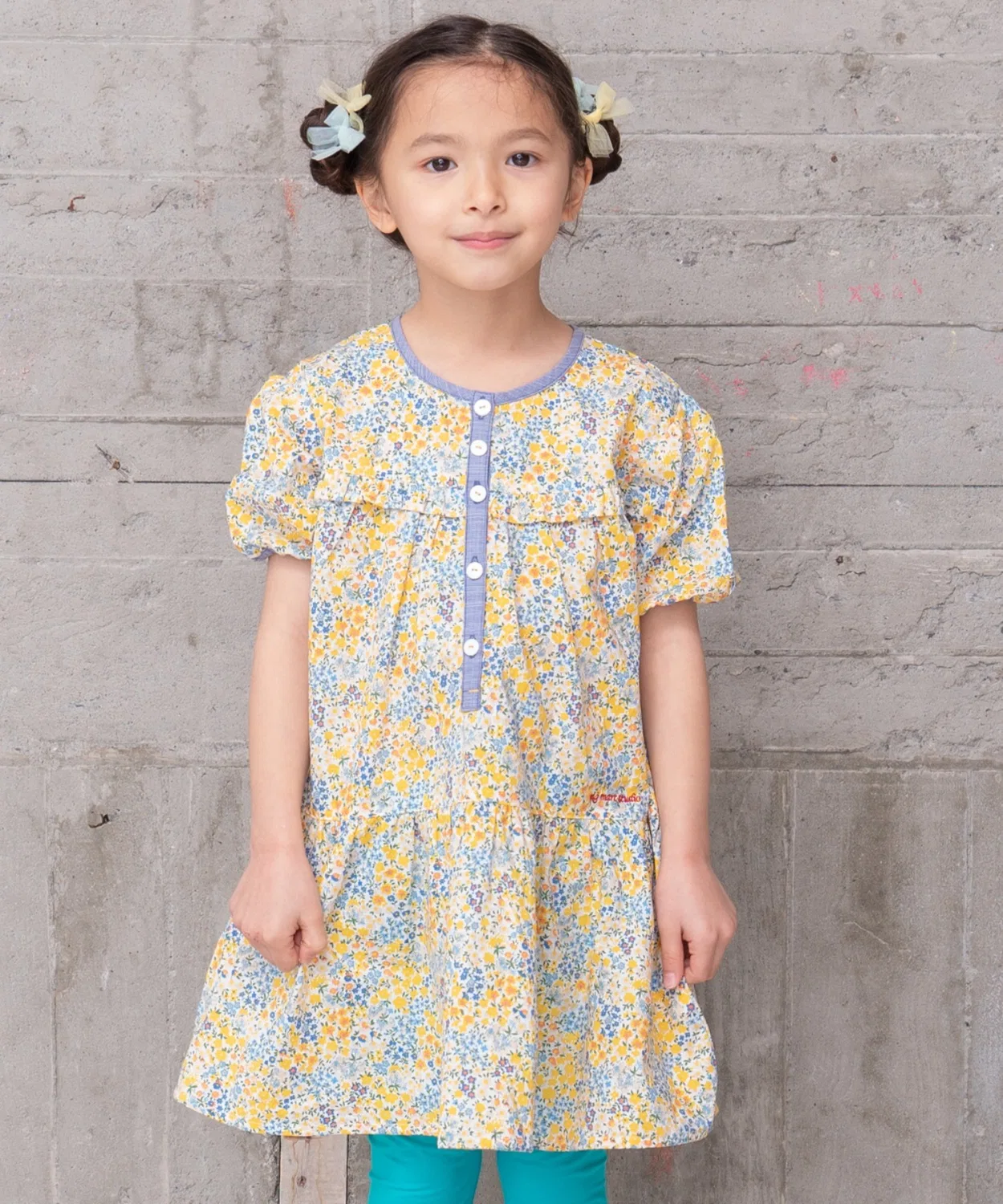 Детское платье с рюшами и сборкой Ragmart, Yellow