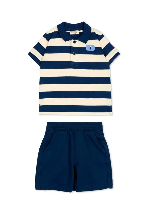 Брюки спортивные из хлопка, Set - tracksuit bottoms Tru Trussardi Junior, синий