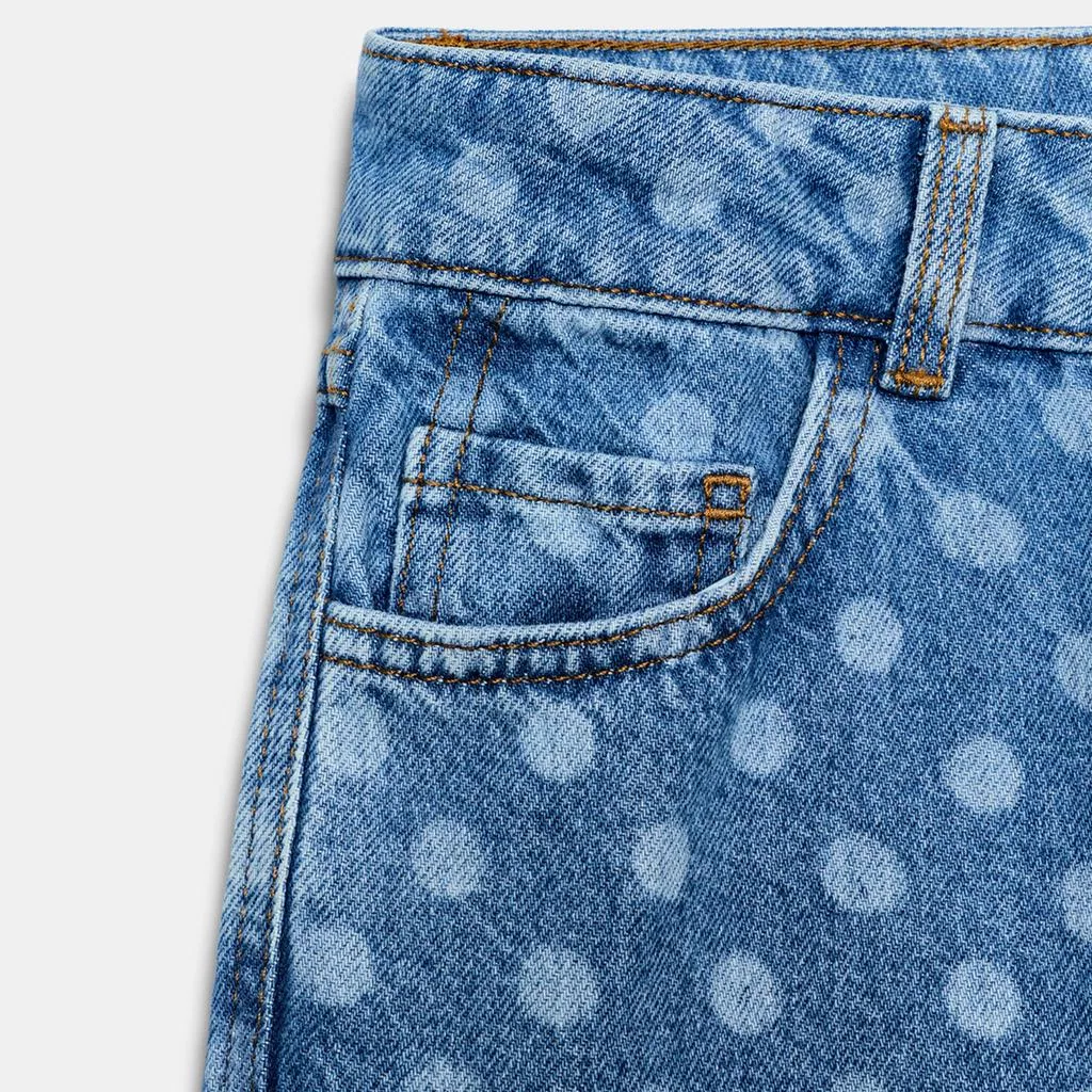 Женские джинсы с широкими штанинами Medium Blue ZARA — фото 4