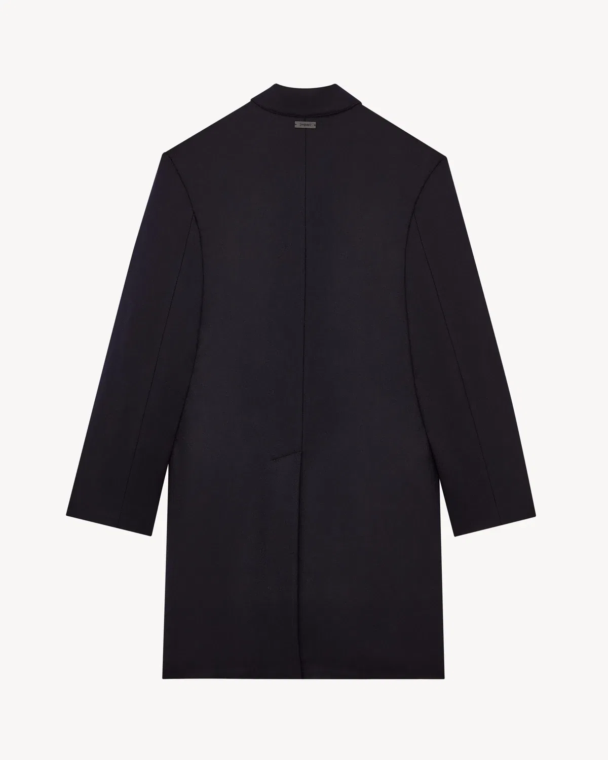 Утепленное автомобильное пальто из флисовой шерсти SAINT LAURENT, синий — фото 3