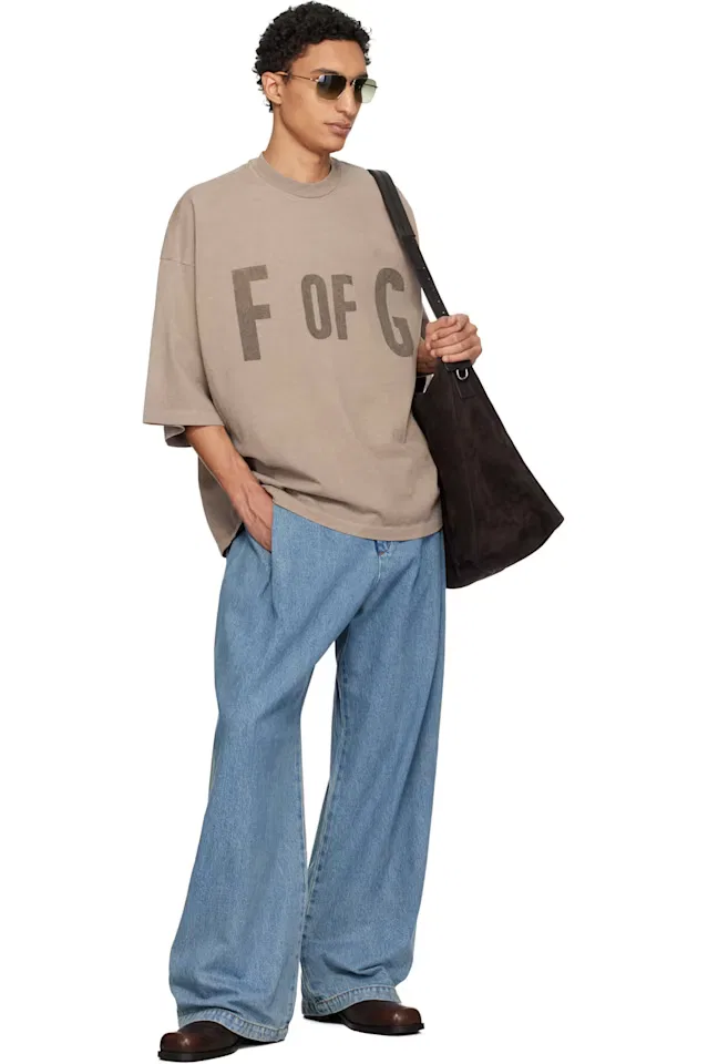 Бежевая футболка f of g Fear Of God — фото 4
