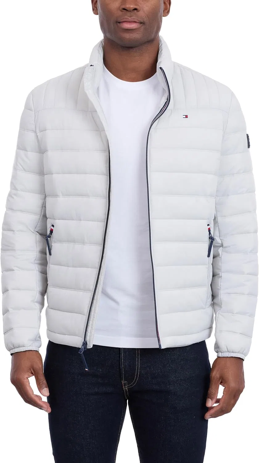 Мужская куртка-пуховик с вышитым логотипом Tommy Hilfiger, Ice — фото 2