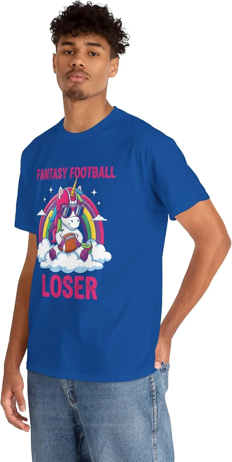 Мужская футболка с принтом Fantasy Football Loser, королевский синий — фото 4