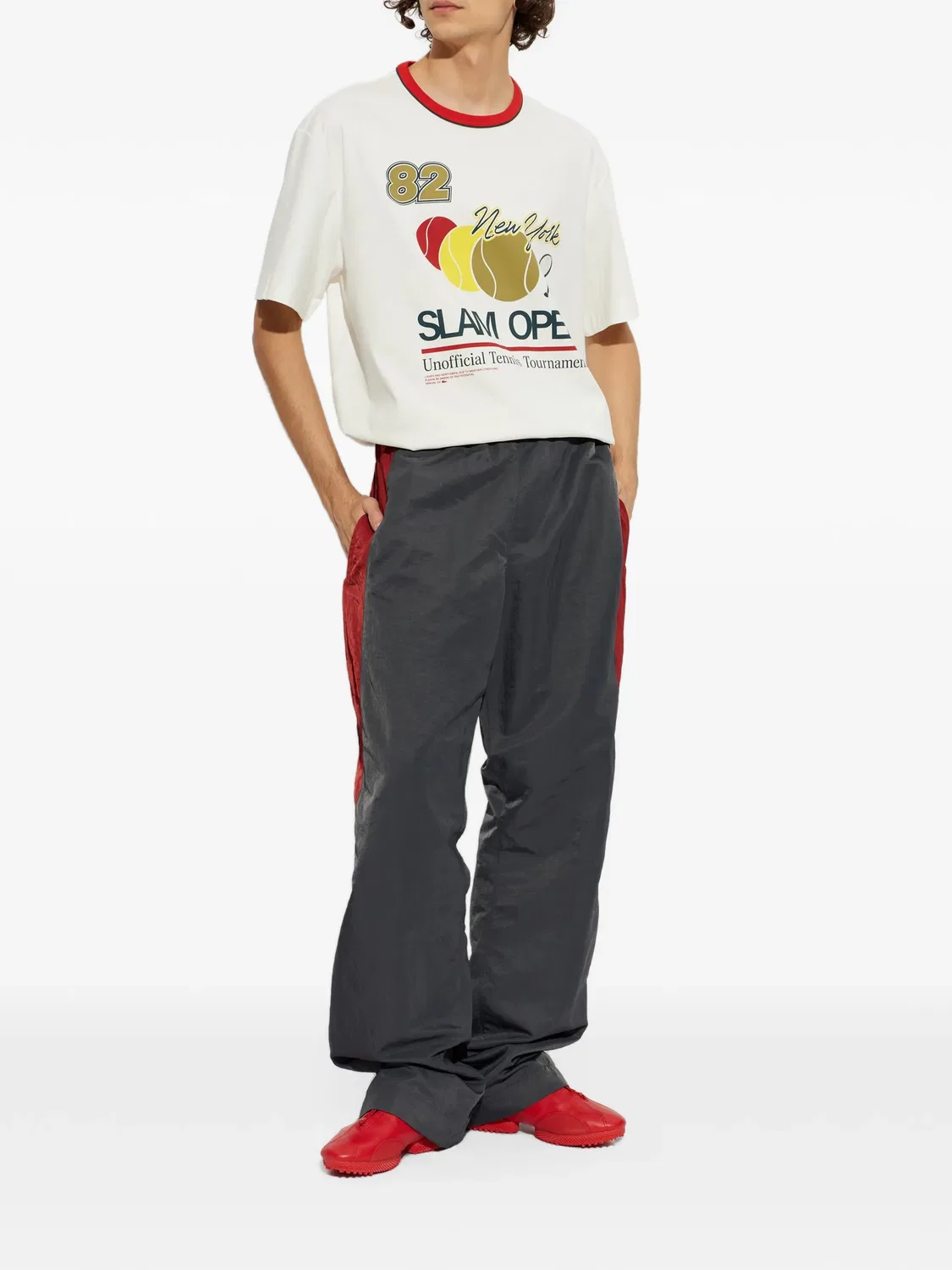 Футболка Runway с теннисным принтом Lacoste, нейтральные — фото 4