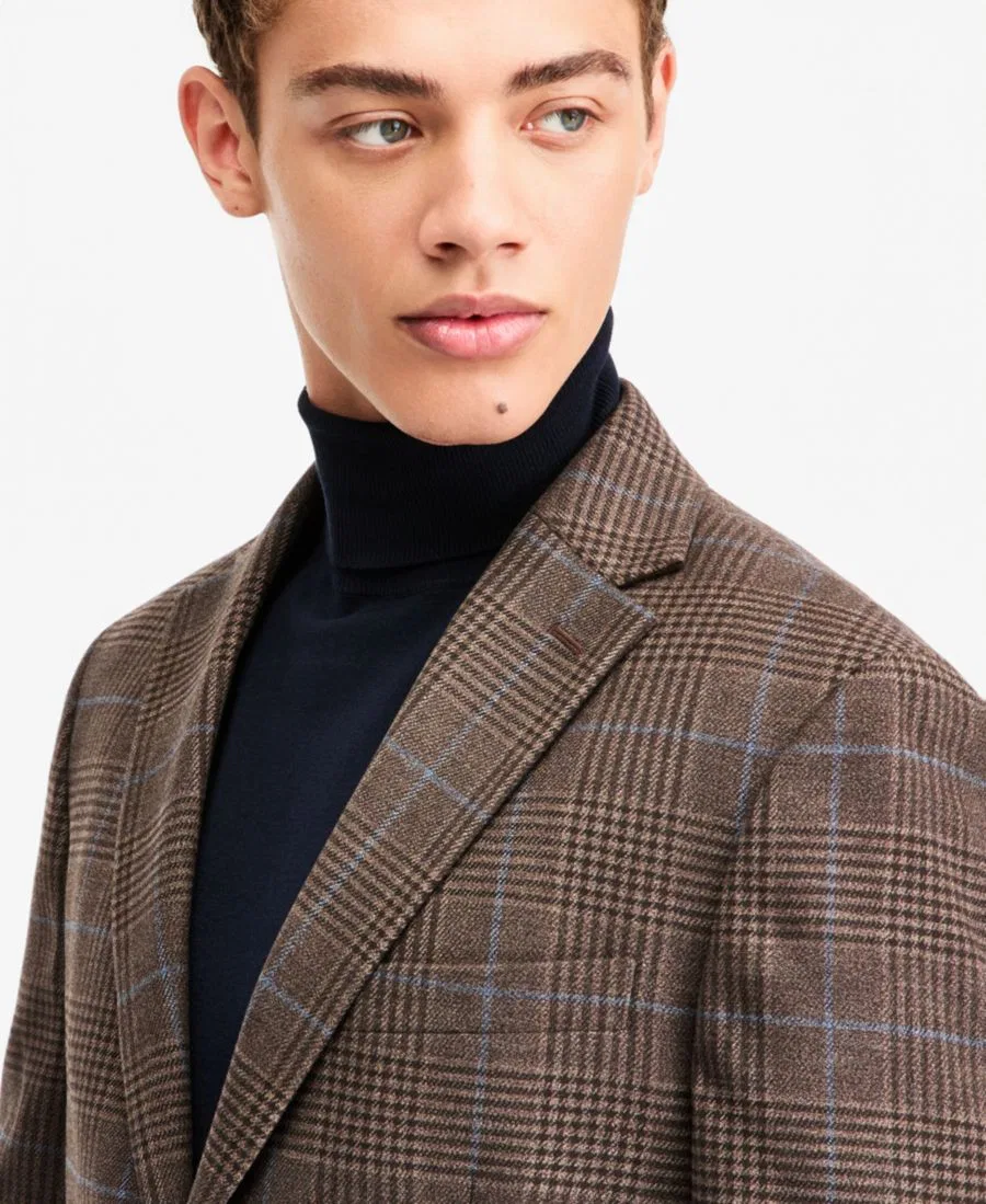 Пиджак современного кроя с узором в клетку Tommy Hilfiger, Brown — фото 3