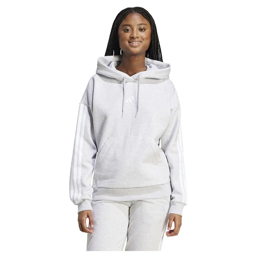 Худи с флисом Adidas Essentials 3 Stripes Adidas, белый