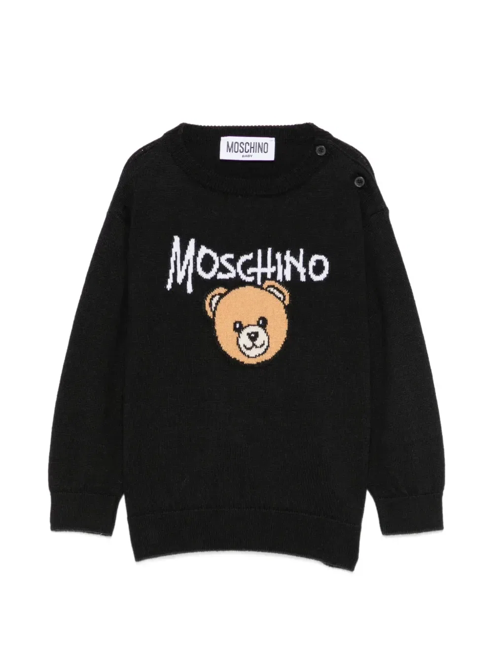 Свитер с длинными рукавами Moschino Kids, черный