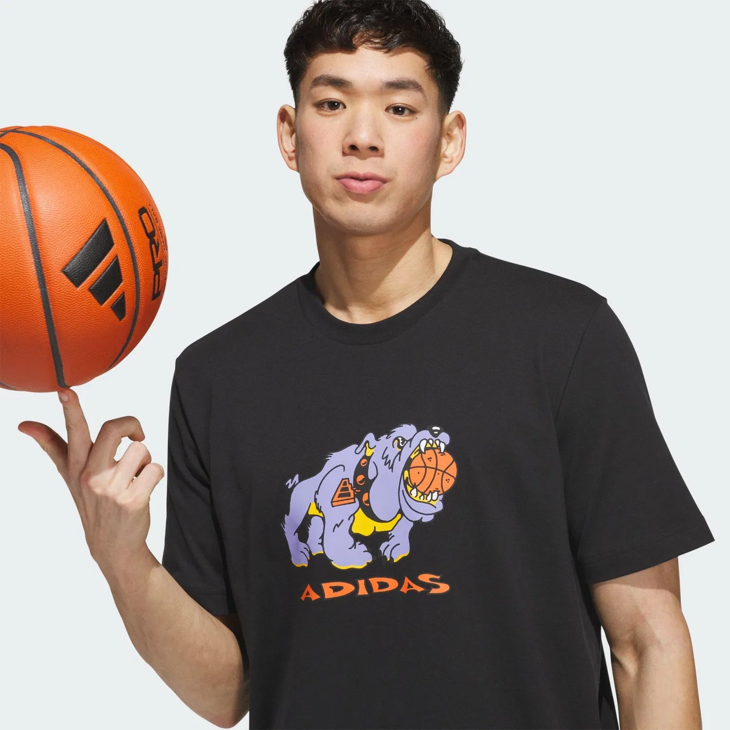 Мужская футболка с графическим принтом That Dawg in Em Adidas, Schwarz — фото 4