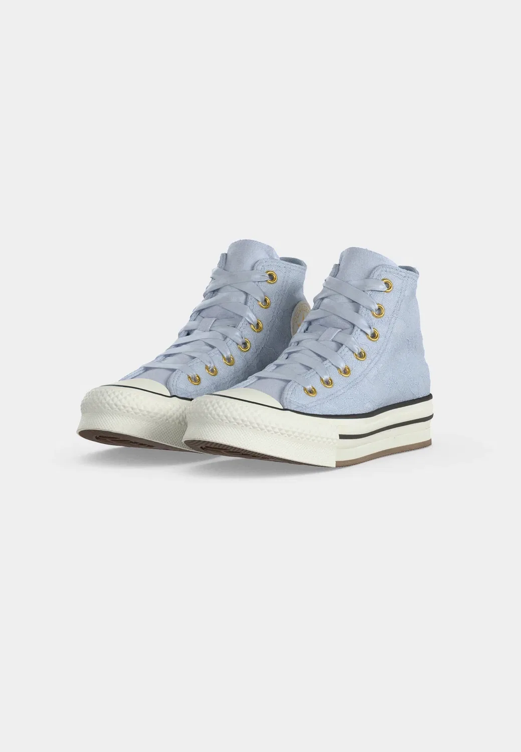 Кроссовки Chuck Taylor All Star Lift Platform Lace унисекс - высокие кроссовки Converse, Almost Lavender/Gold-Coloured — фото 3