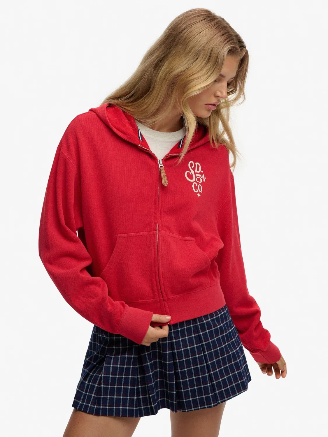 Худи-молния Superdry Heritage Hamptons, красный