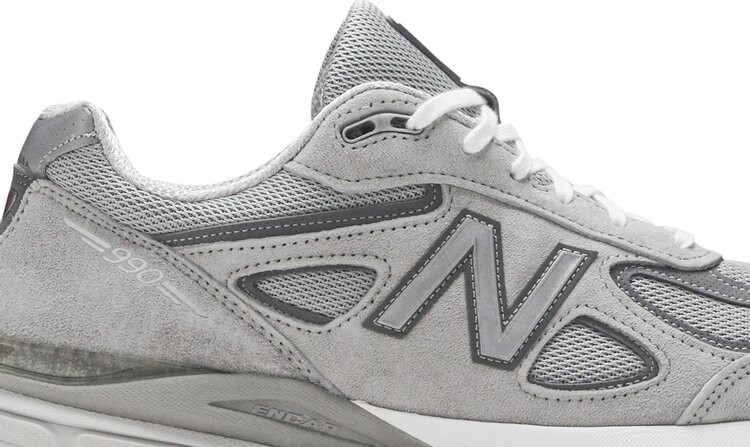 Кроссовки New Balance 990v4 Made in USA 'Castlerock', серый — фото 3