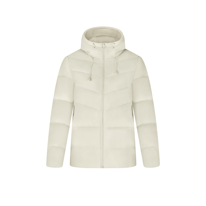 

361° Пуховик Women's Light Beige Gray с капюшоном утепленный