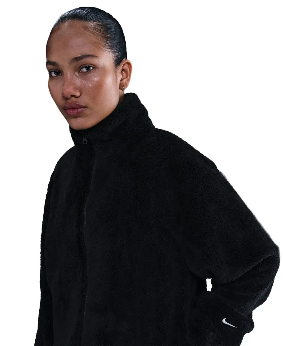 Флисовая куртка Nike Essential Sherpa High-Pile Fleece, Black/Sail — фото 3