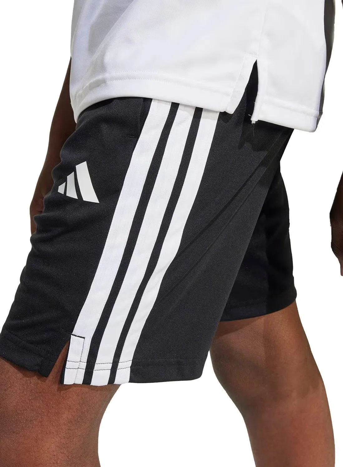 Шорты спортивные с логотипом Train Essentials 3-Stripes Adidas, черный — фото 3