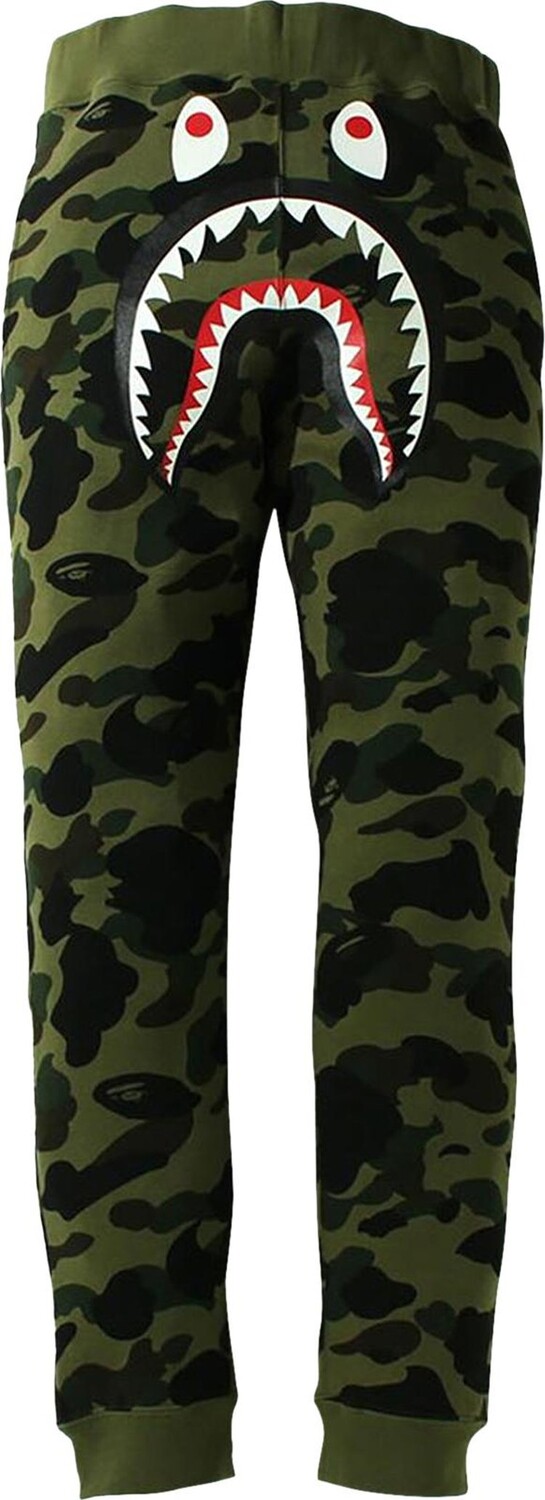 

Спортивные брюки BAPE 1st Camo Shark Slim Fit Sweatpants 'Green', зеленый