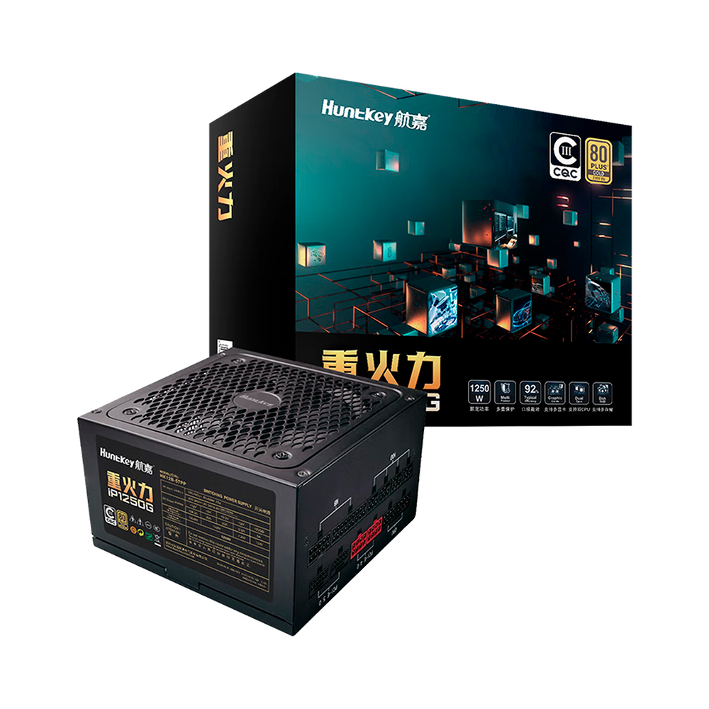 

Блок питания Huntkey IP1250G, 1250 Вт, чёрный