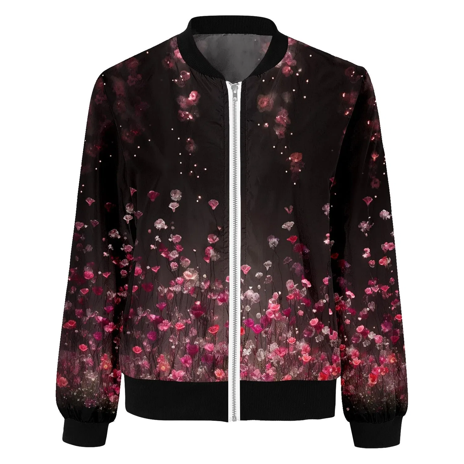 Женская куртка-бомбер с вышивкой Y2K Hiphop Jacket, Black — фото 3
