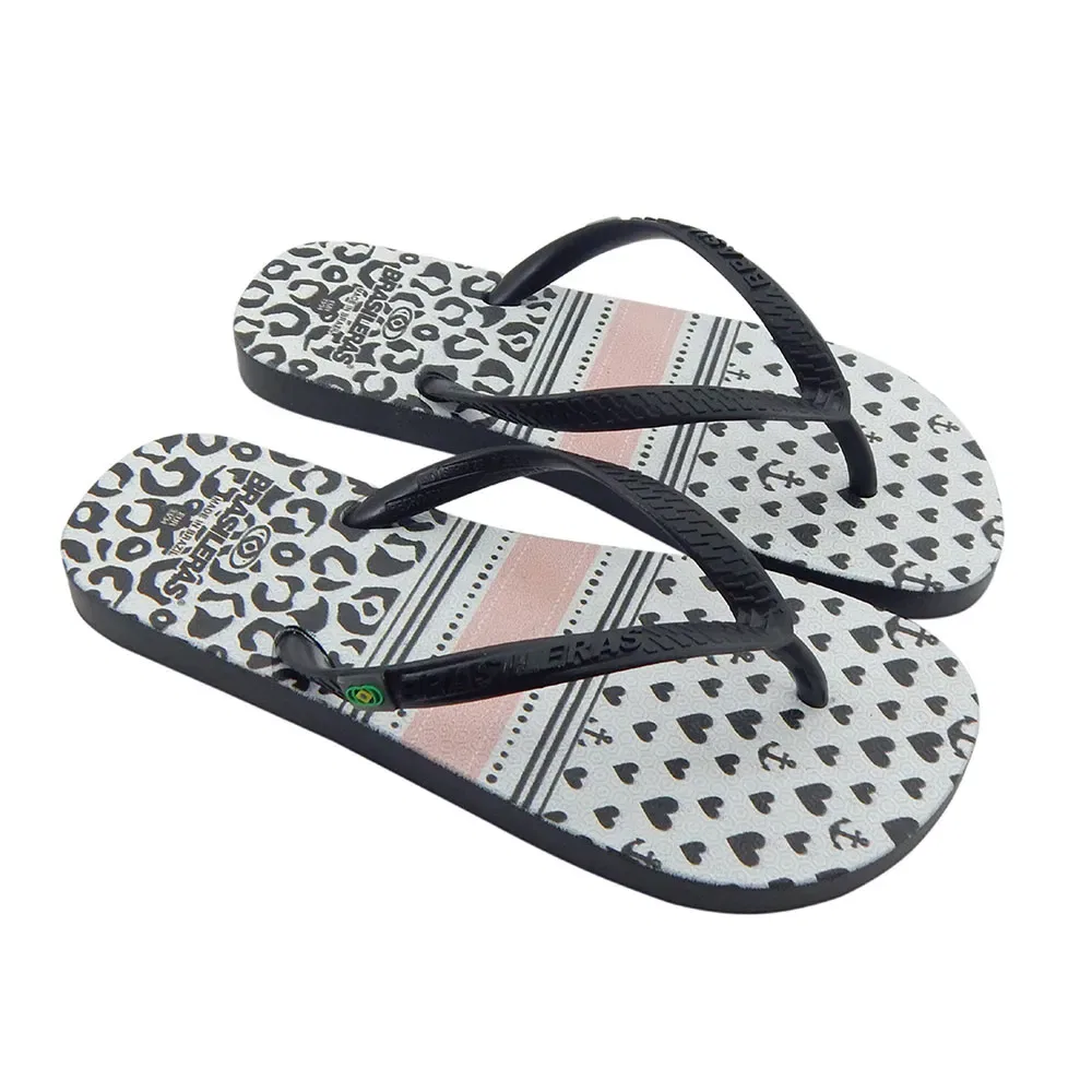 Детские шлепанцы с принтом Printed 21 Corty Brasileras, Black