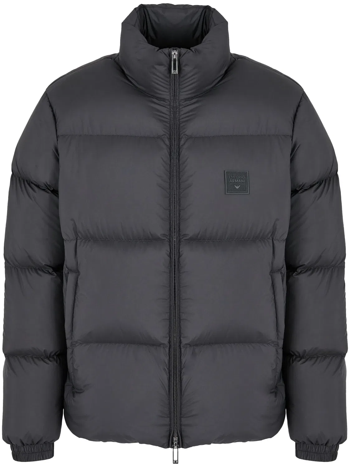 Пуховик с логотипом Emporio Armani, черный