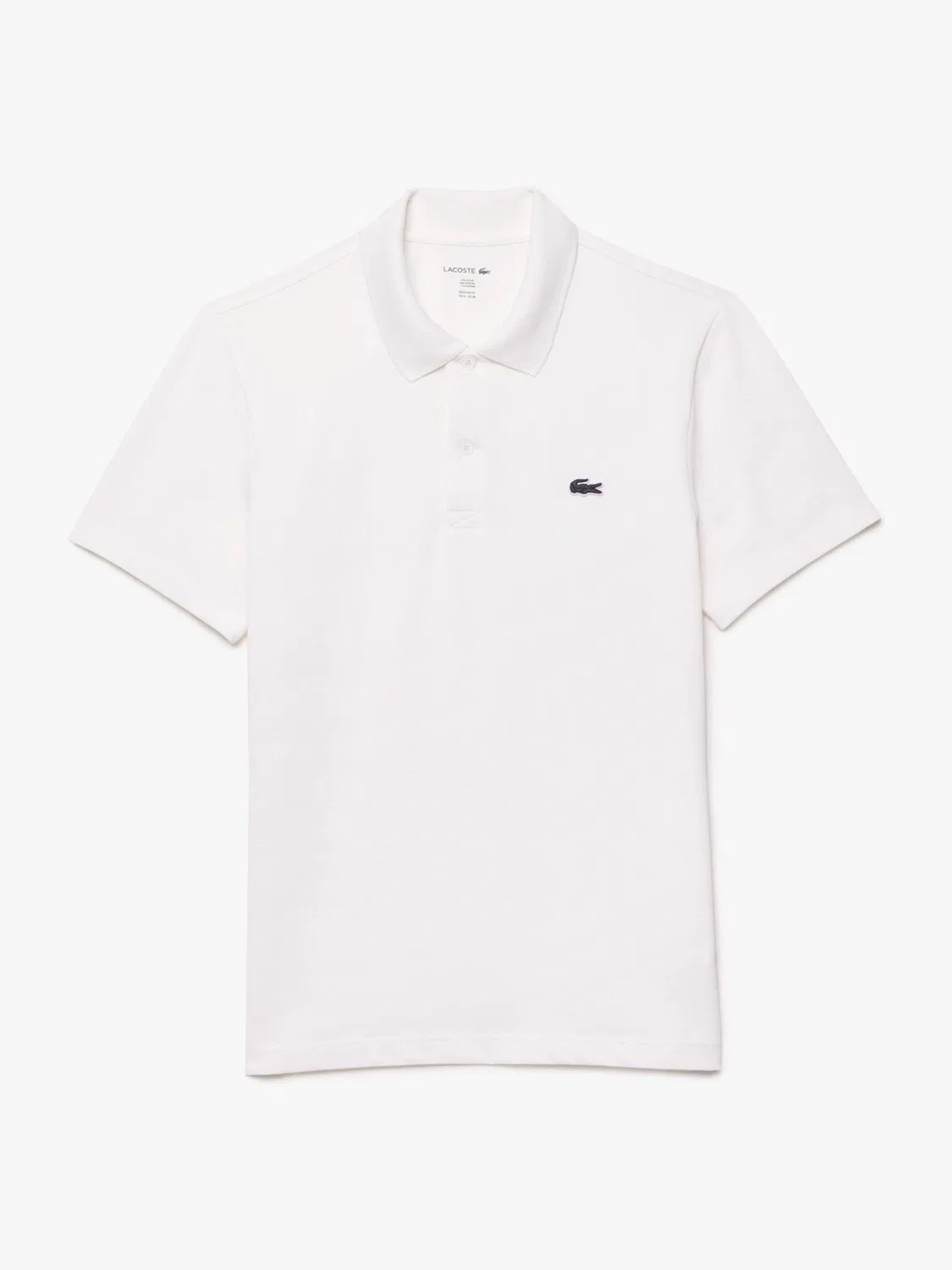 Lacoste Белая рубашка-поло стандартного кроя с короткими рукавами — фото 3