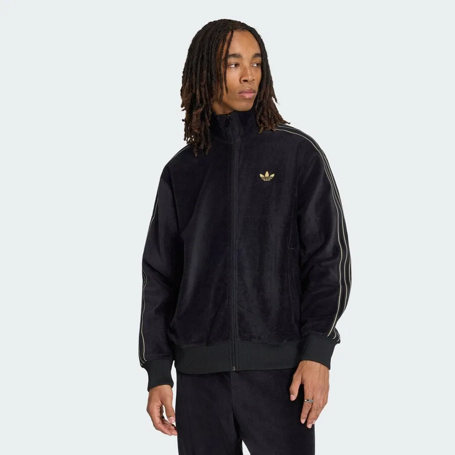 Флисовая куртка ADIDAS ORIGINALS 'Firebird' черного цвета — фото 2