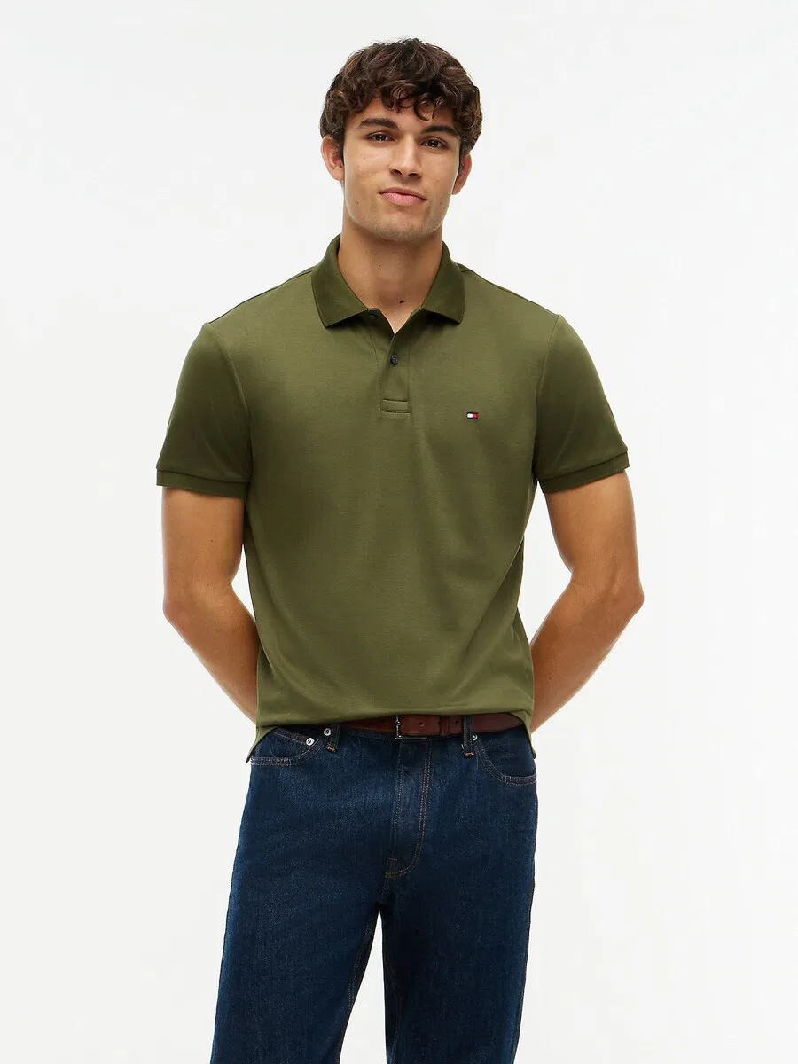 Футболка TOMMY HILFIGER оливкового цвета — фото 2
