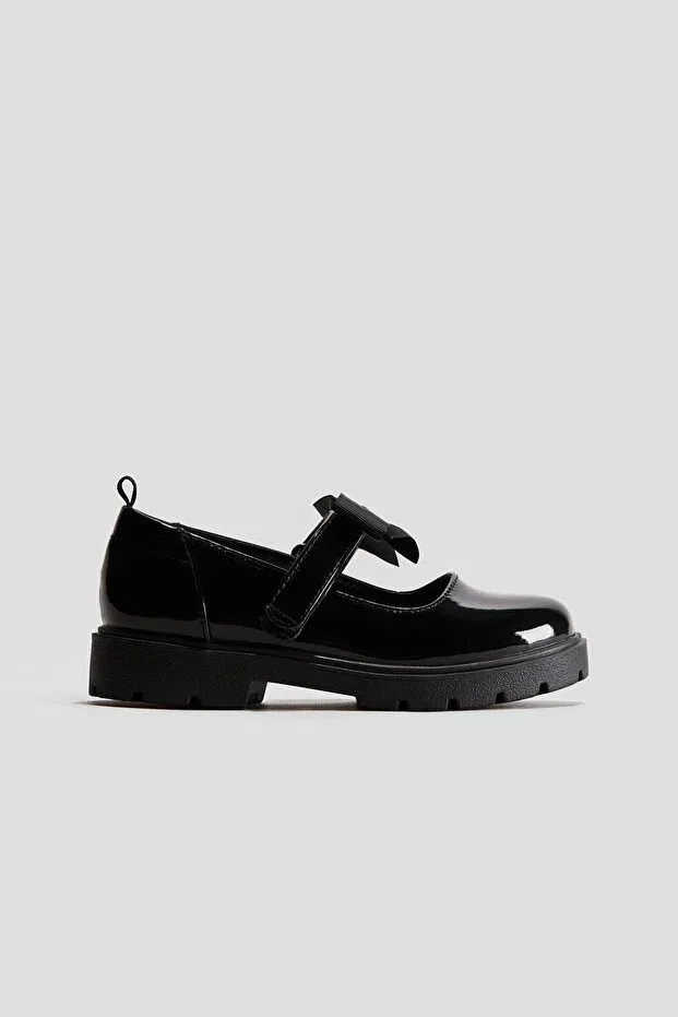 Детские туфли для девочек с липучкой Mary Janes H&M, Black