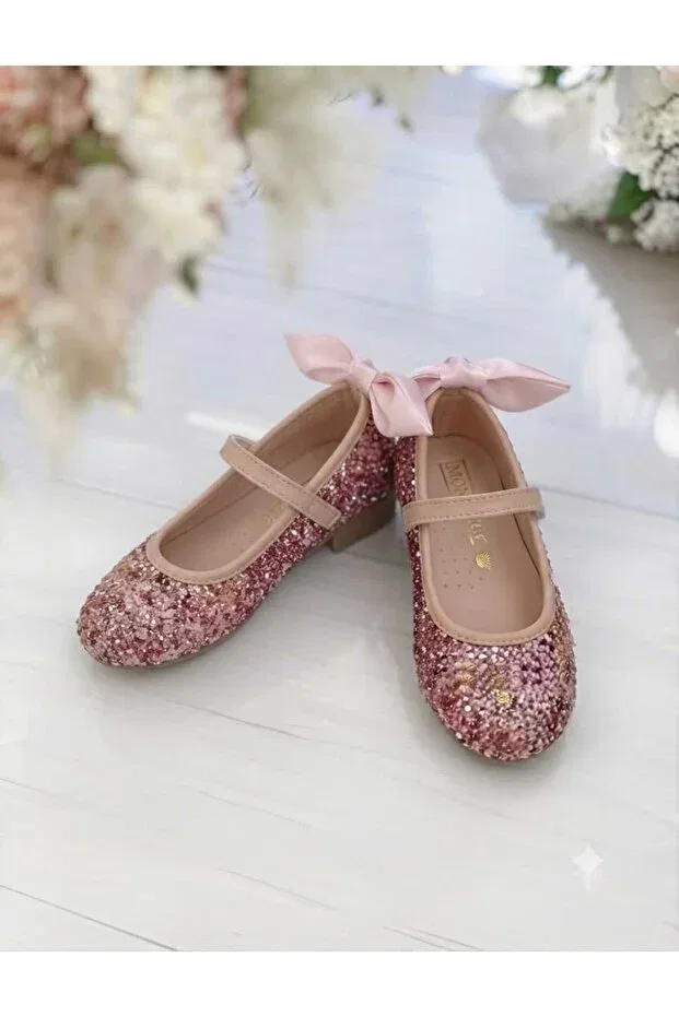 Детские балетки для девочек с бантом Pediashoes, Pink — фото 3