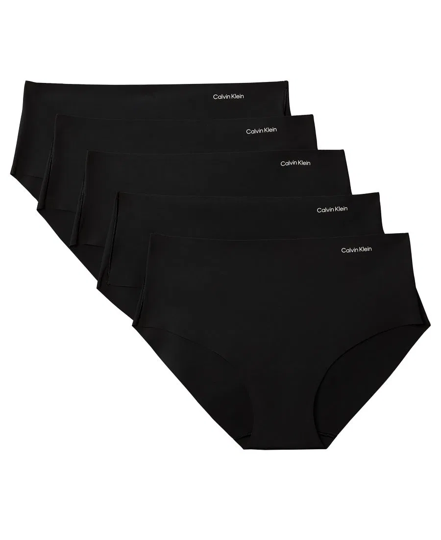 Комплект трусов-хипстеры из микрофибры с бесшовной отделкой Calvin Klein, Black
