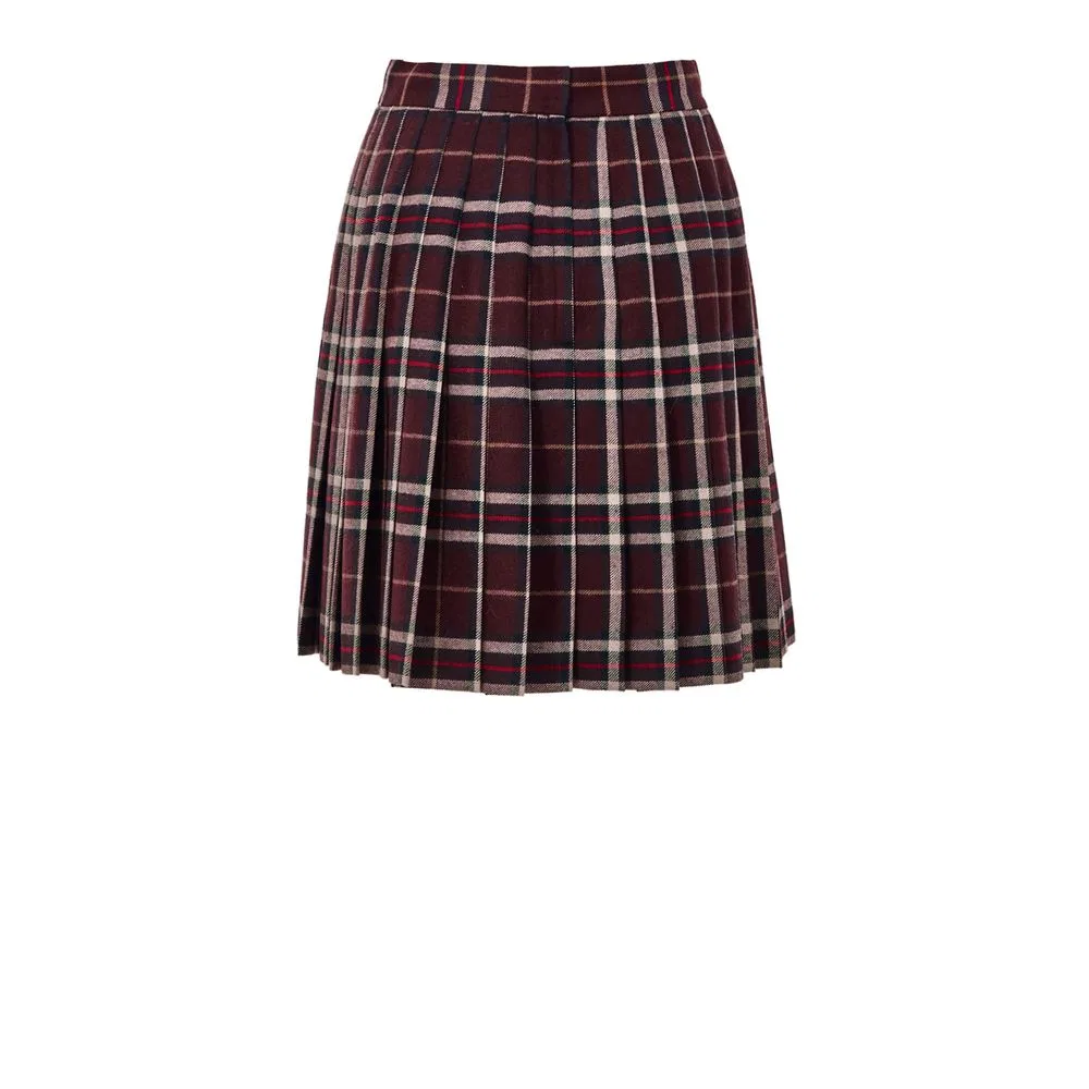 Женская шерстяная юбка-мини с плиссировкой Bordeaux Wool Mini Skirt Dolce & Gabbana, Bordeaux — фото 2